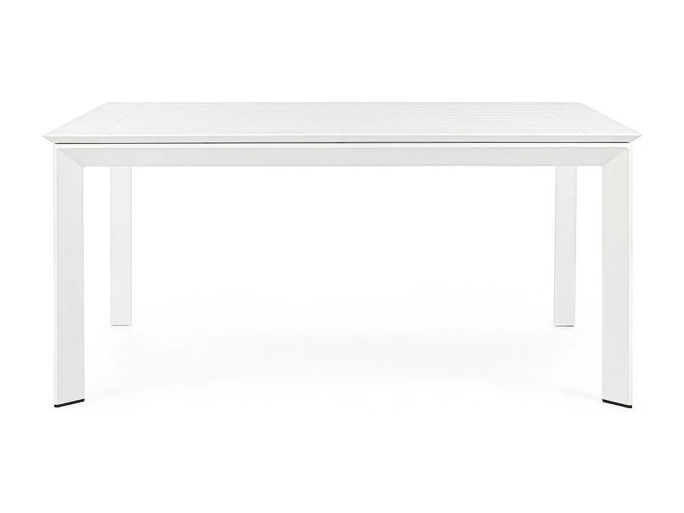 Tavolo allungabile in alluminio bianco 160×110 cm - 160×160 cm - KONNOR