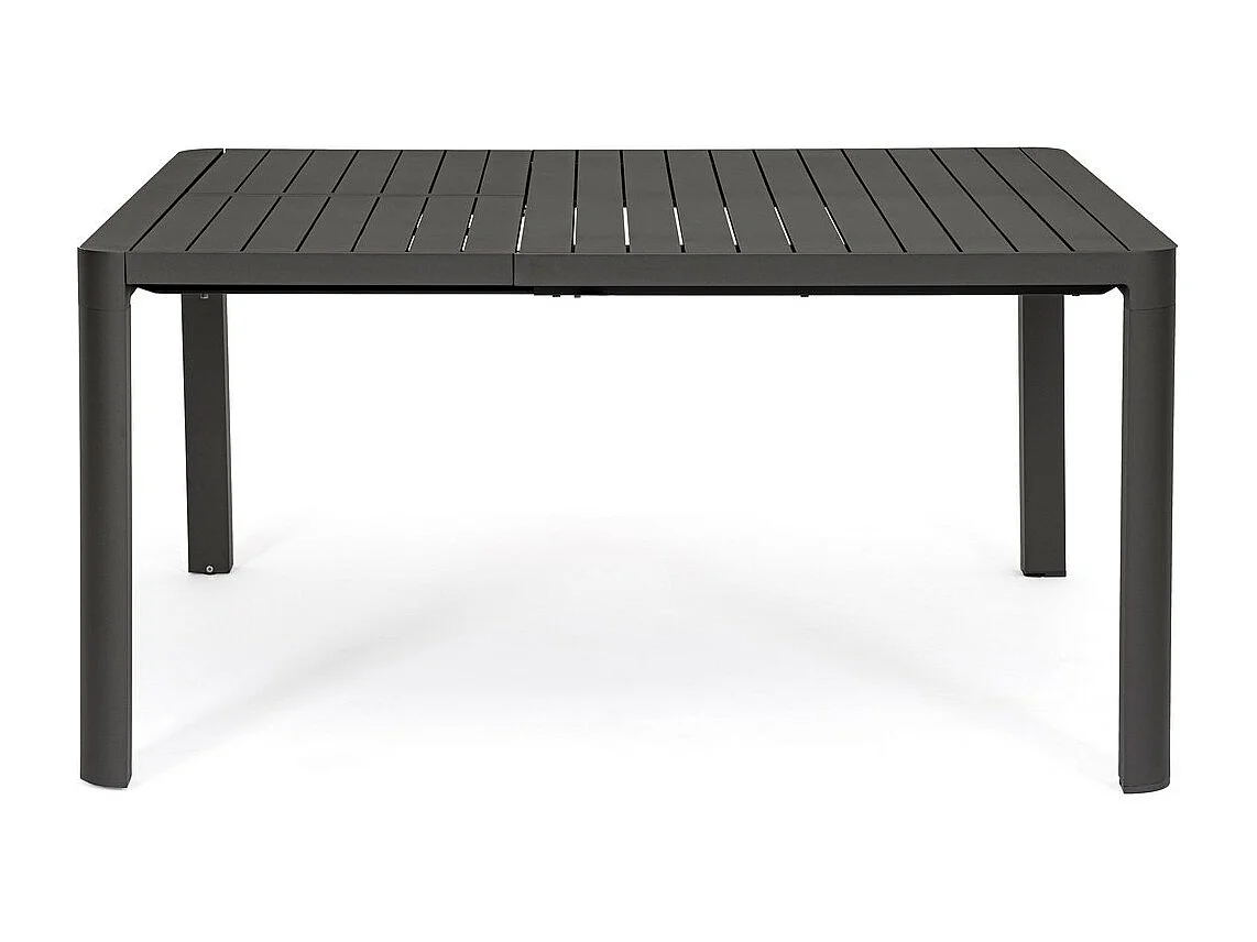Table à rallonge en aluminium anthracite 149×97 cm - 149×149 cm - KIPLIN