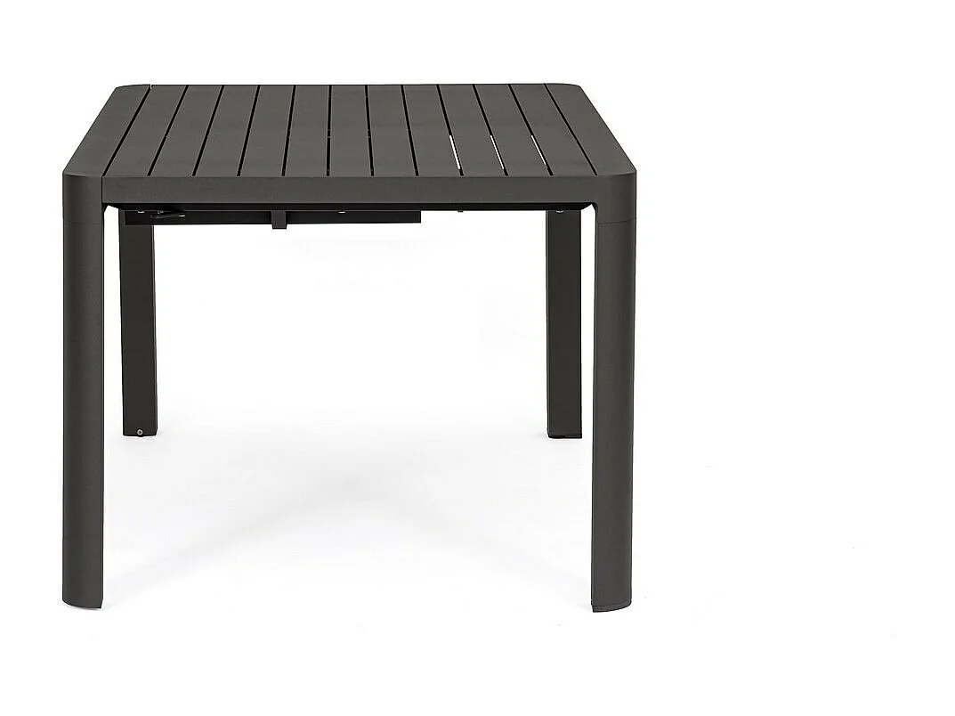 Table à rallonge en aluminium anthracite 149×97 cm - 149×149 cm - KIPLIN