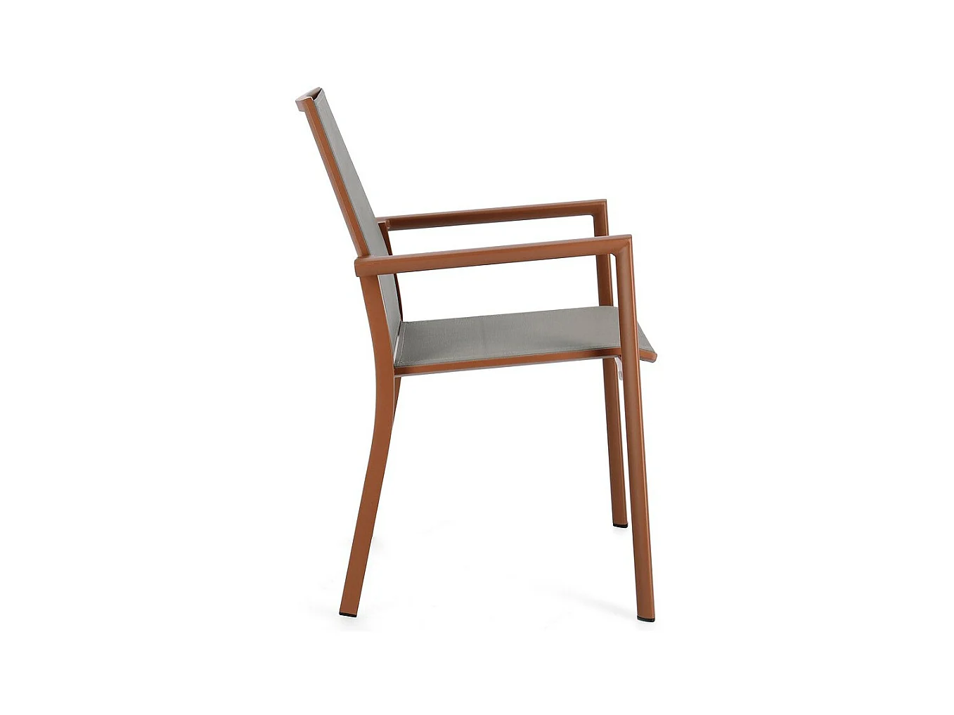 4 Stühle aus Textilene und Terrakotta Aluminium - KONNOR