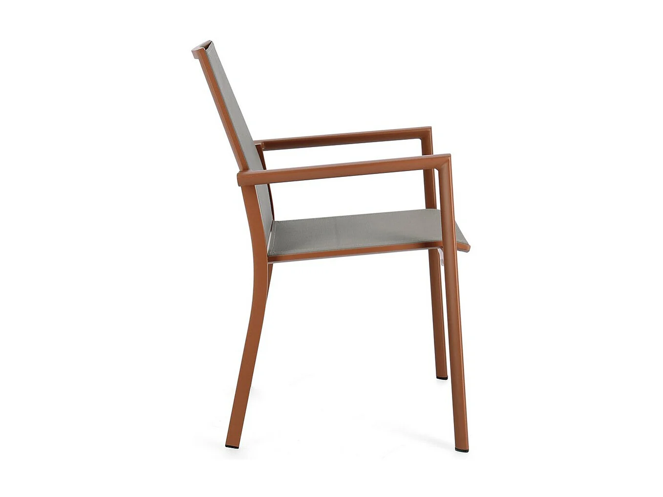 Lot de 4 chaises en aluminium textilène et terre cuite - KONNOR