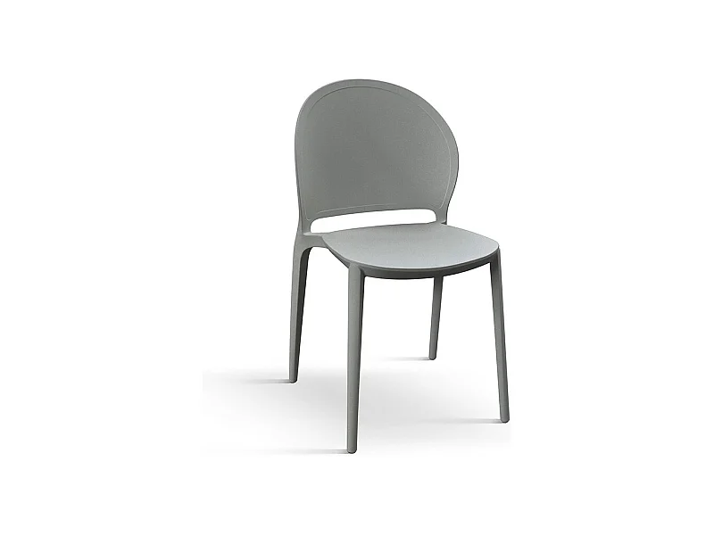 Satz von 4 grauen Stühlen aus Polypropylen - MARBELLA
