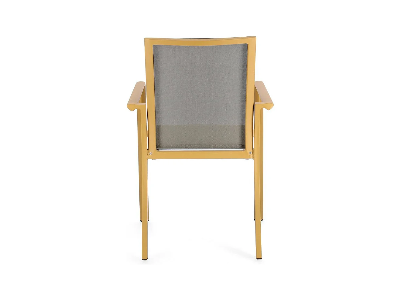 Satz von 4 Stühlen aus Textilen und senfgelbem Aluminium - KONNOR