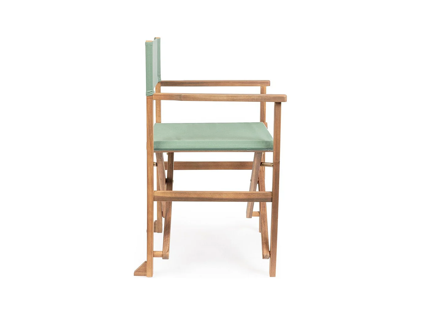 Set di 6 sedie regista in legno di acacia, poliestere verde,pieghevoli - NOEMI