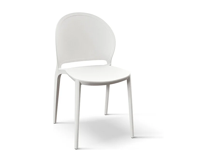 Set van 4 witte stoelen van polypropyleen - MARBELLA