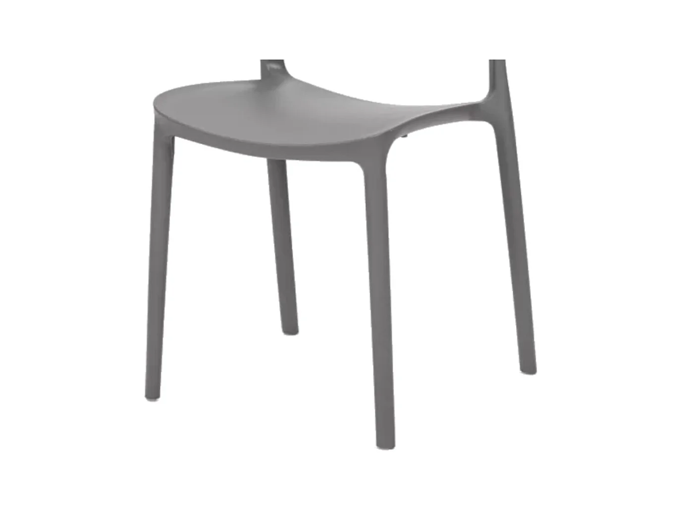 Set di 4 sedie in polipropilene grigie - FUERTEVENTURA