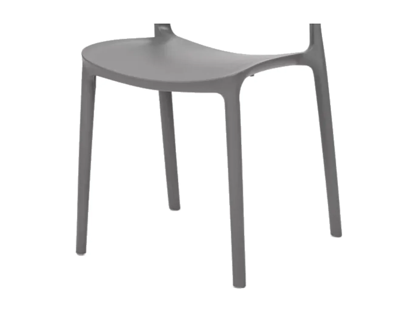 Set di 4 sedie in polipropilene grigie - FUERTEVENTURA