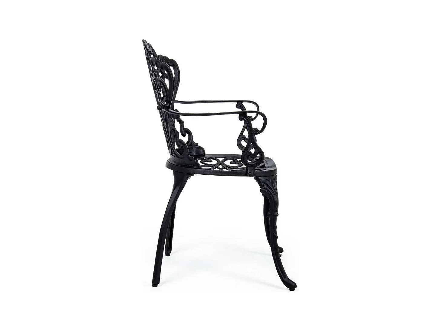 Set van 2 antraciet aluminium stoelen met armleuningen - VICTORIA