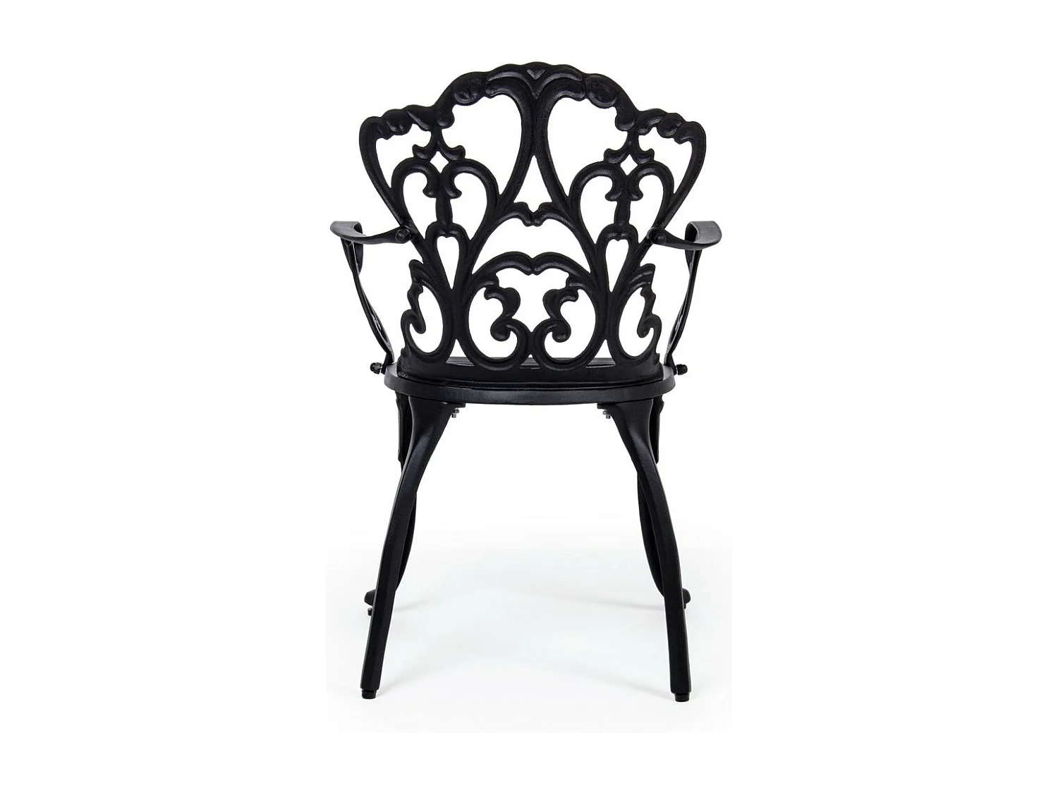 Lot de 2 chaises en aluminium anthracite avec accoudoirs - VICTORIA