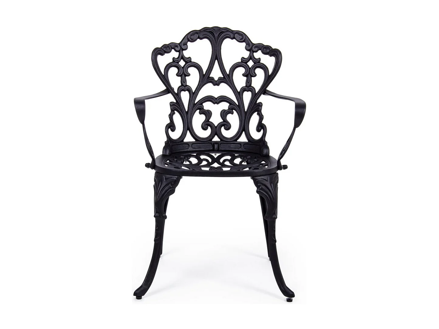 Lot de 2 chaises en aluminium anthracite avec accoudoirs - VICTORIA