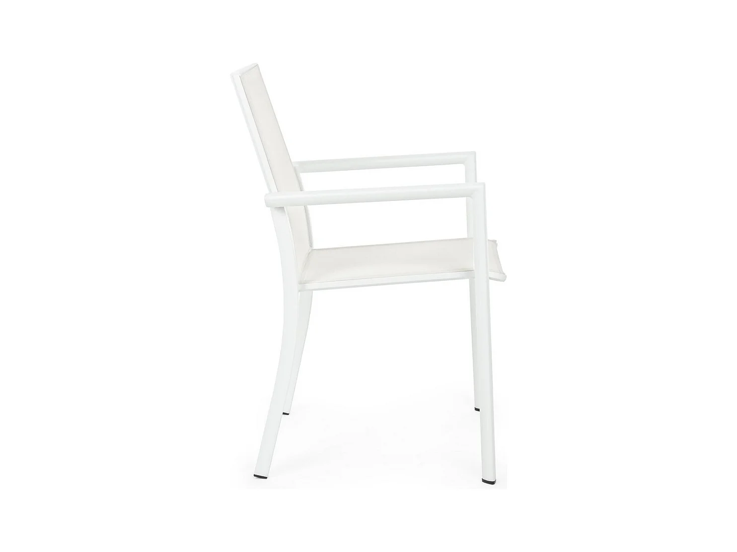 Set di 4 sedie in textilene e alluminio bianco - KONNOR