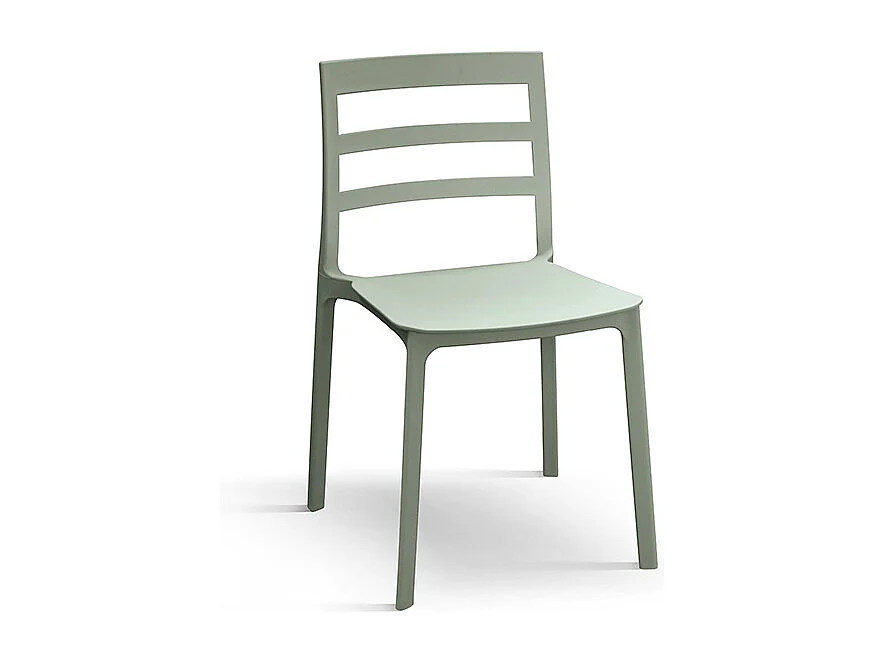 Satz von 4 grünen Stühlen aus Polypropylen - MALAGA