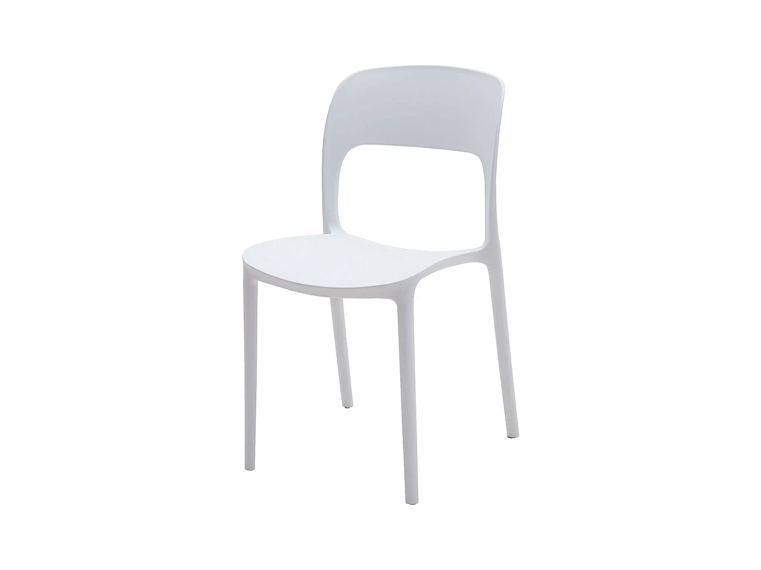 Lot de 4 chaises en polypropylène blanc - FUERTEVENTURA