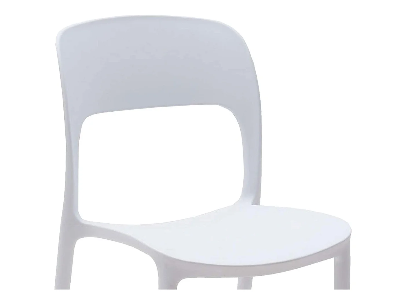 Lote de 4 sillas de polipropileno blanco - FUERTEVENTURA