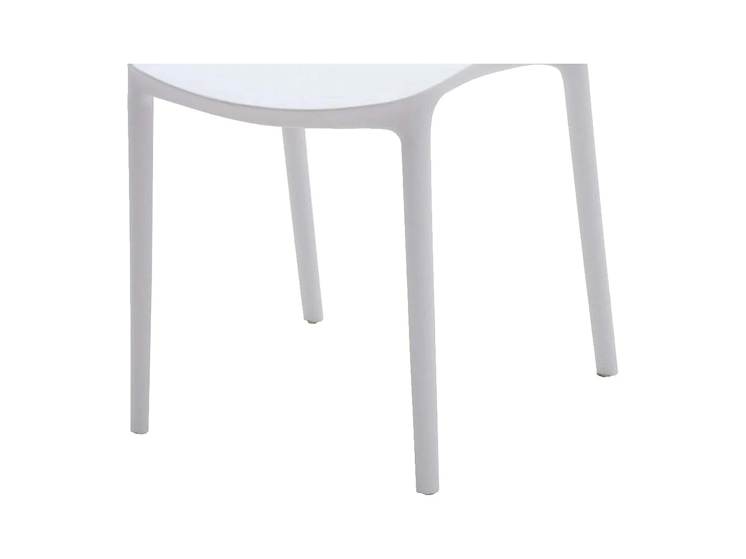 Lote de 4 sillas de polipropileno blanco - FUERTEVENTURA