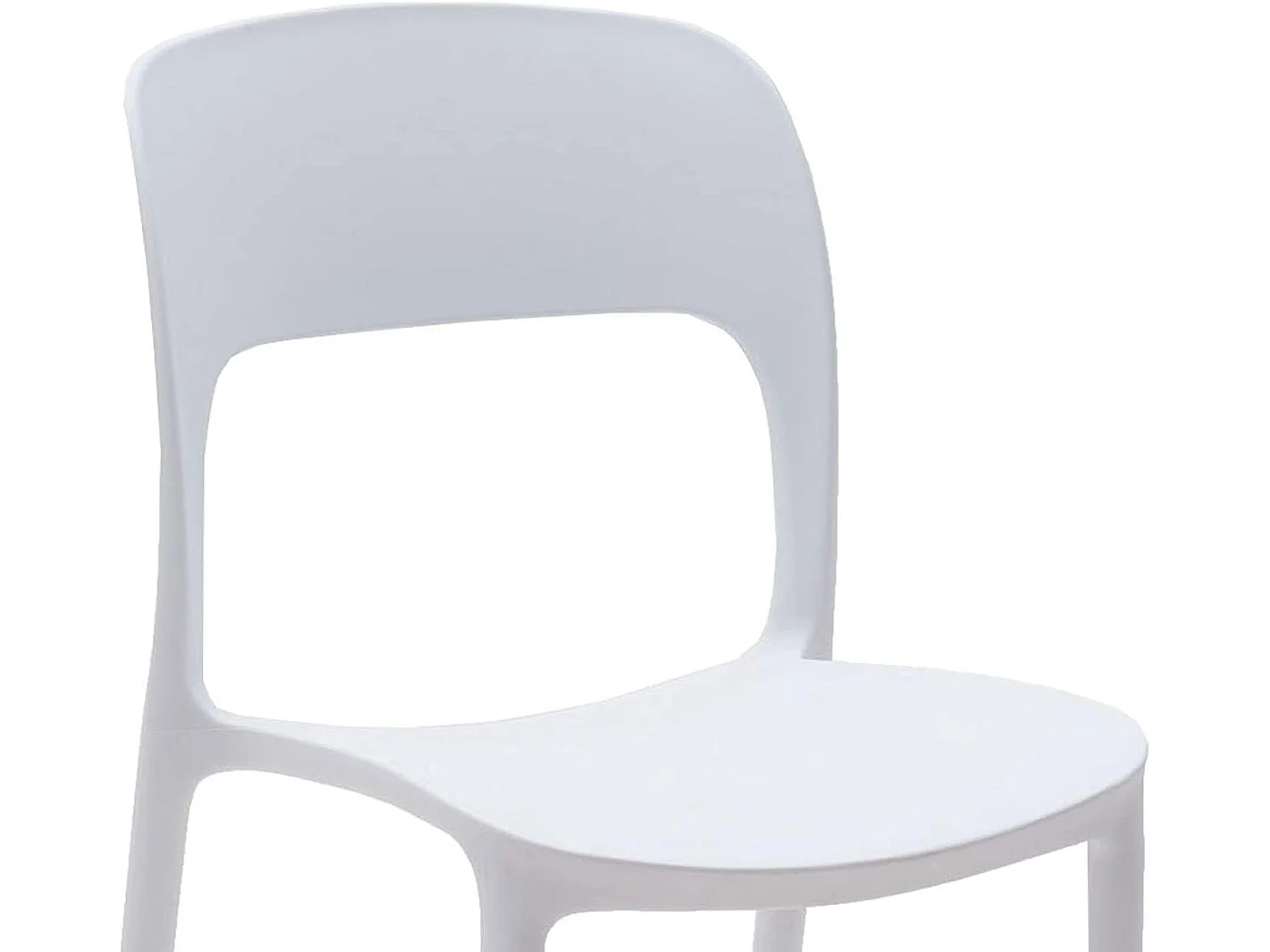 Set van 4 witte polypropyleen stoelen - FUERTEVENTURA