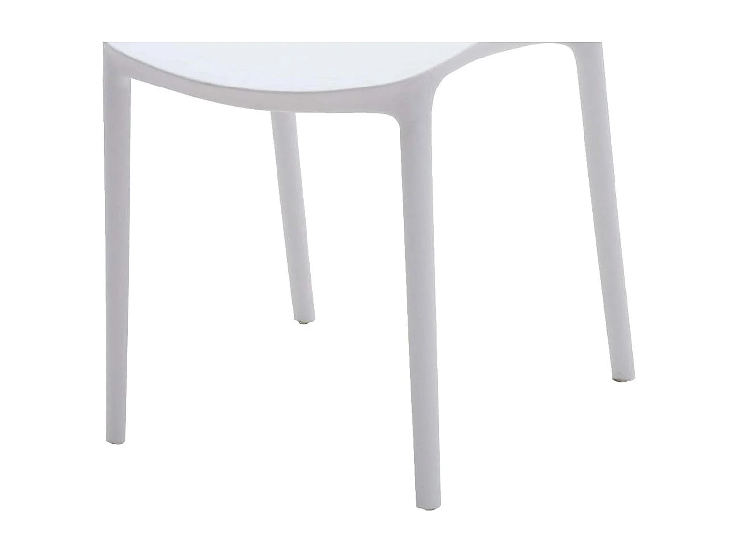 Set van 4 witte polypropyleen stoelen - FUERTEVENTURA