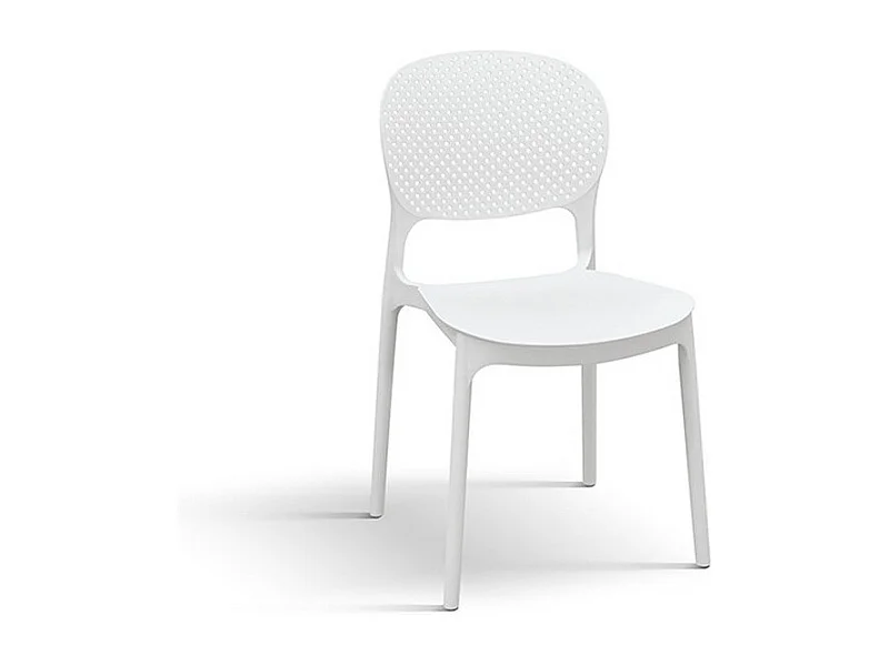 Set di 4 sedie in polipropilene bianco - ALICANTE