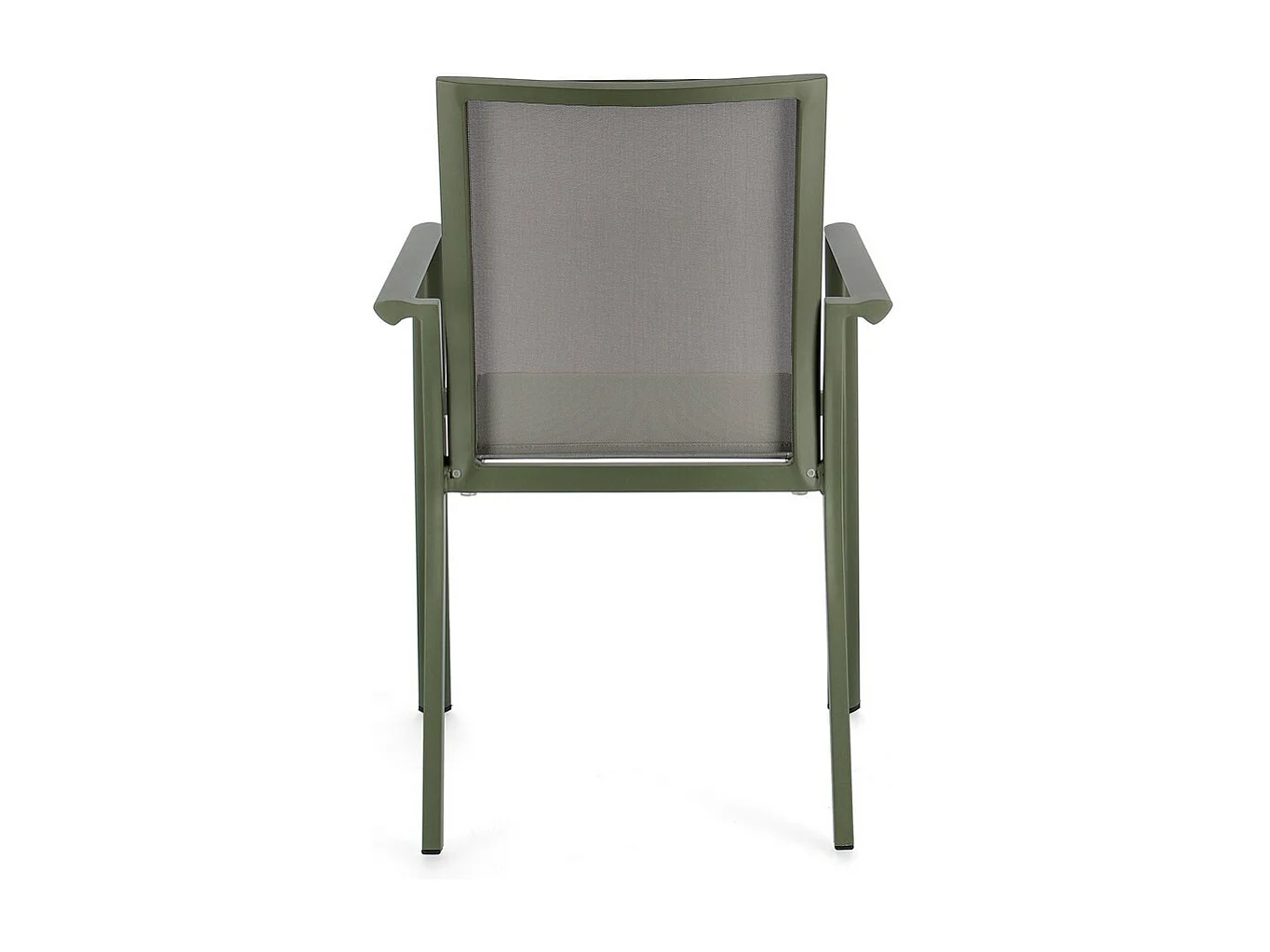 Lot de 4 chaises en textilène et aluminium vert - KONNOR