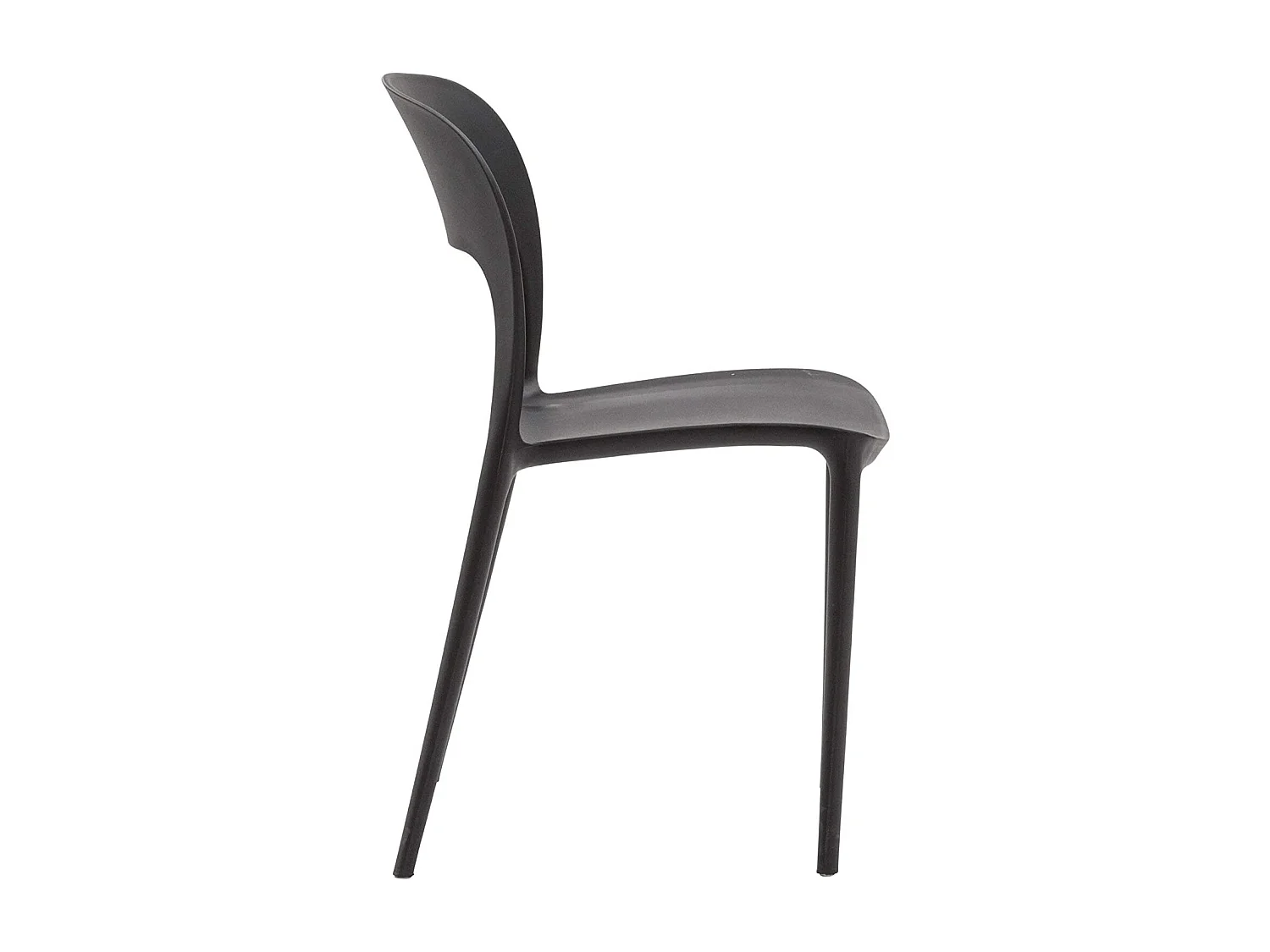 Lot de 4 chaises en polypropylène noir - FUERTEVENTURA