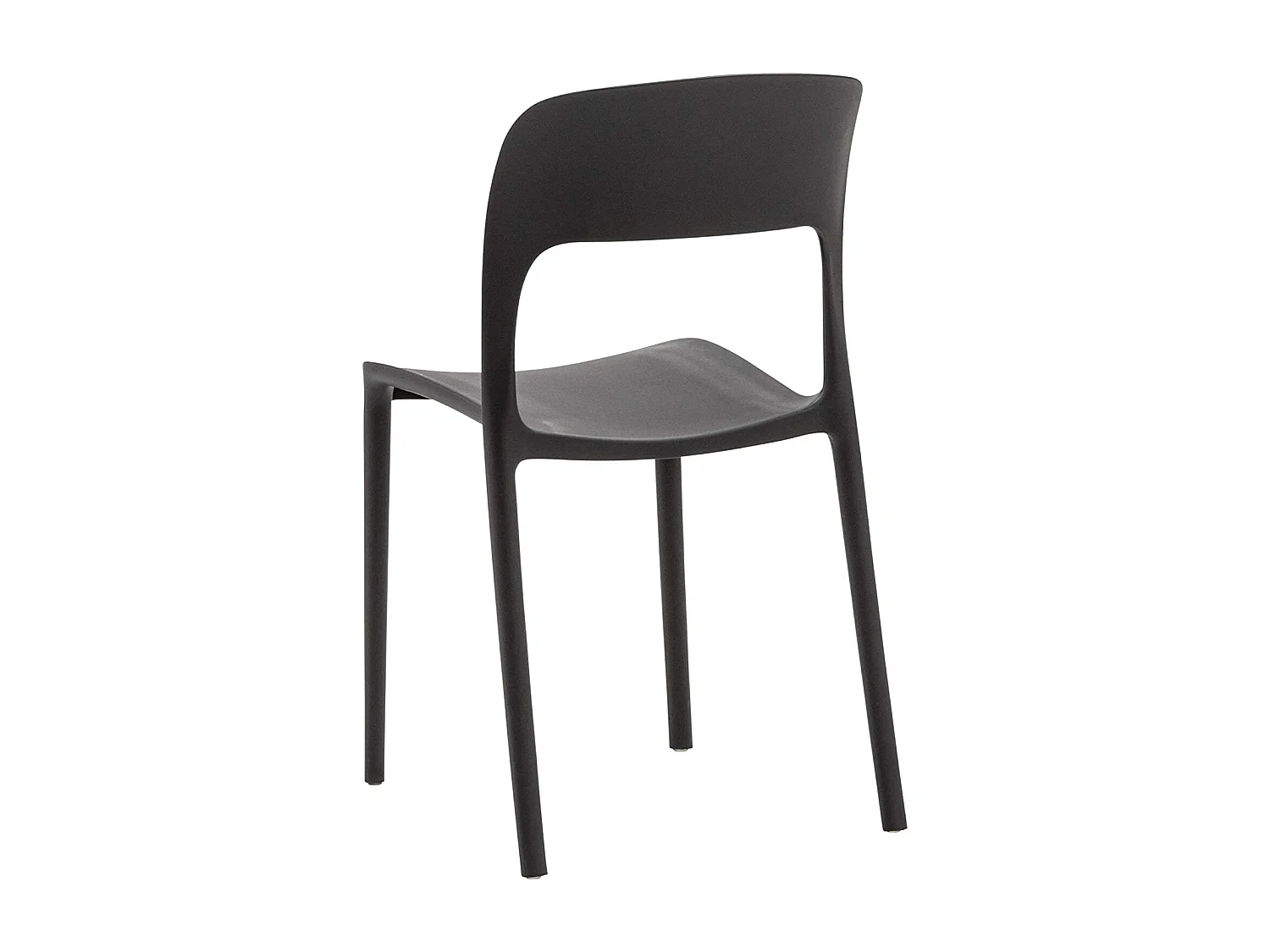 Lot de 4 chaises en polypropylène noir - FUERTEVENTURA