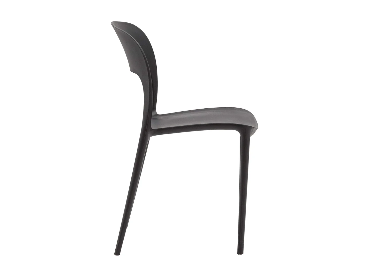 Lot de 4 chaises en polypropylène noir - FUERTEVENTURA