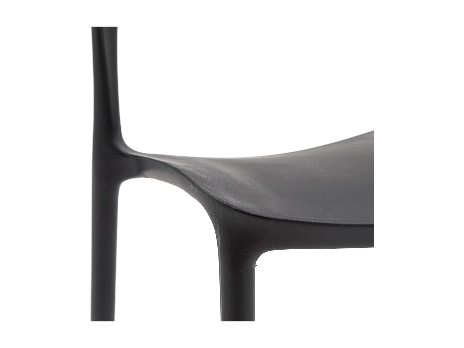 Lot de 4 chaises en polypropylène noir - FUERTEVENTURA