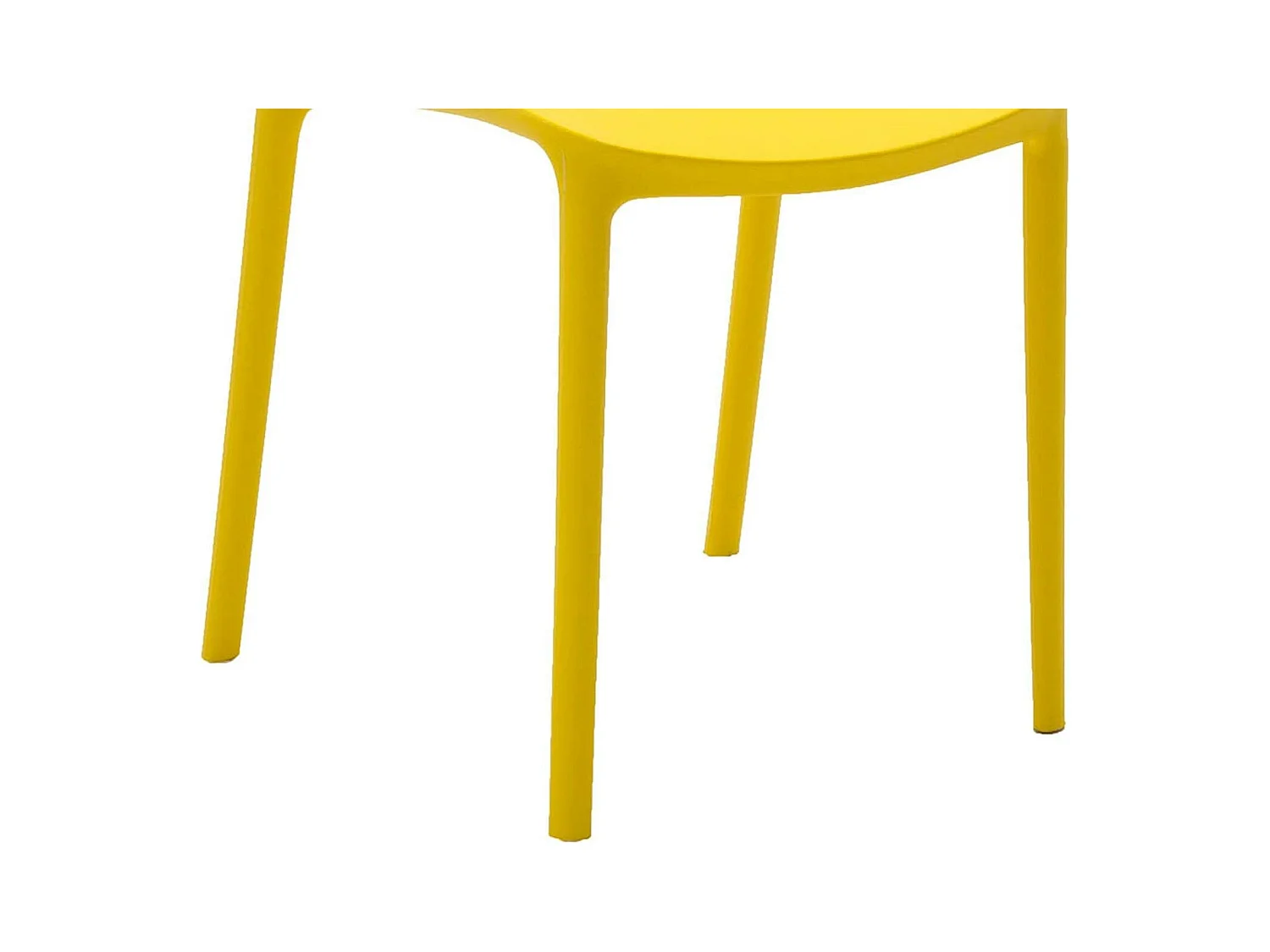 Lot de 4 chaises en polypropylène jaune - FUERTEVENTURA