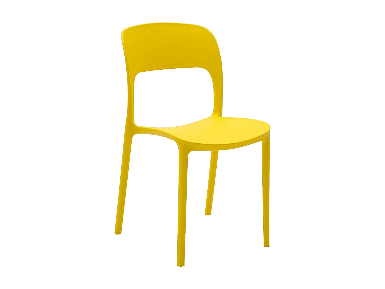 Satz von 4 Stühlen aus gelbem Polypropylen - FUERTEVENTURA