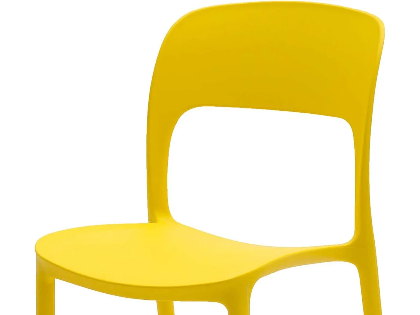 Satz von 4 Stühlen aus gelbem Polypropylen - FUERTEVENTURA