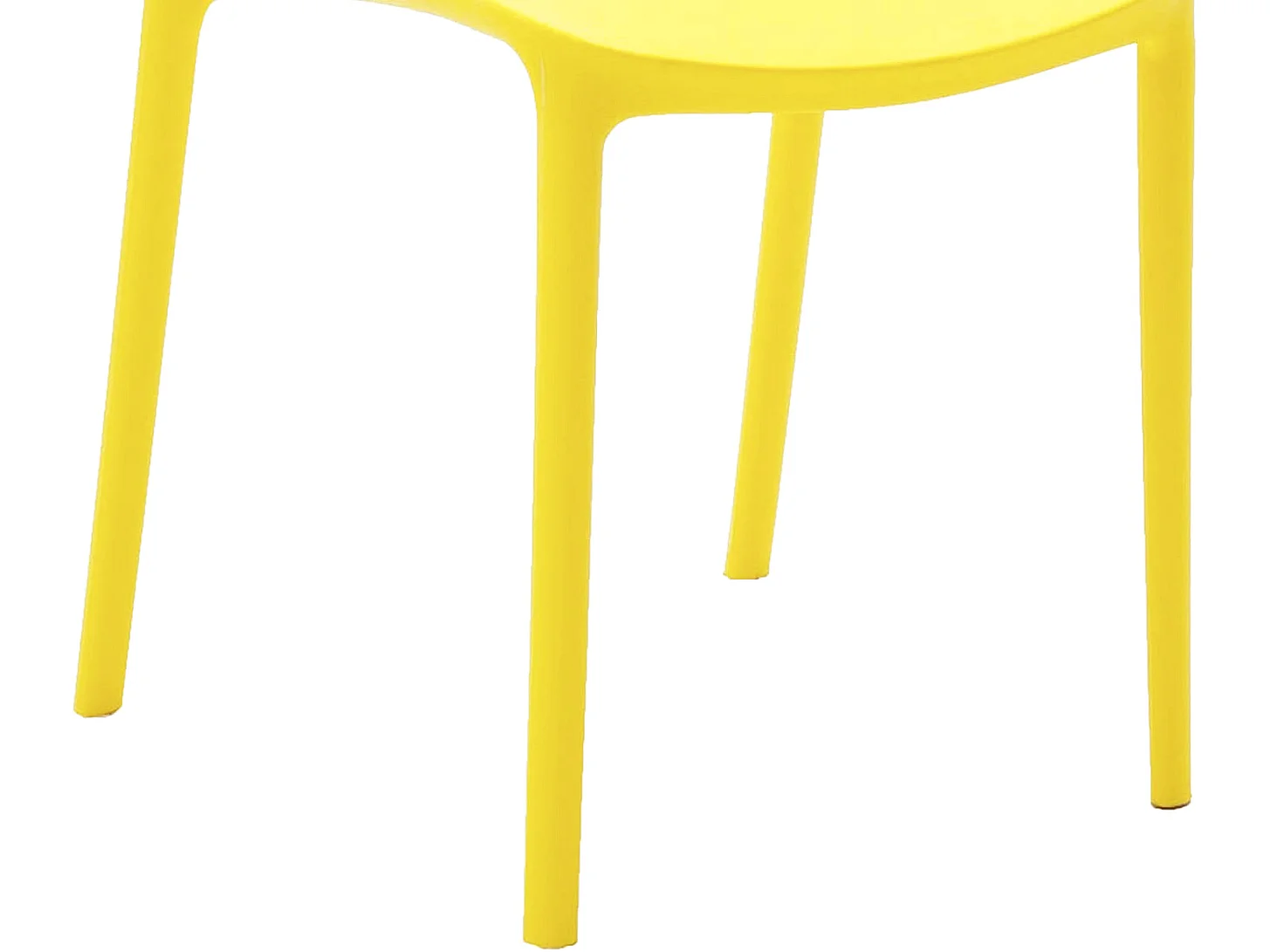 Lot de 4 chaises en polypropylène jaune - FUERTEVENTURA
