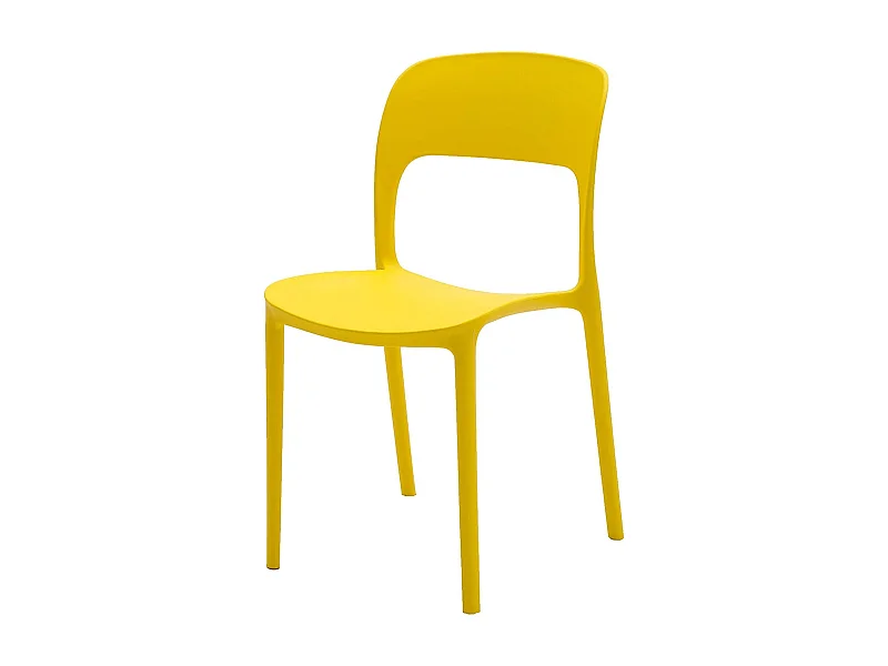 Set van 4 gele stoelen van polypropyleen - FUERTEVENTURA