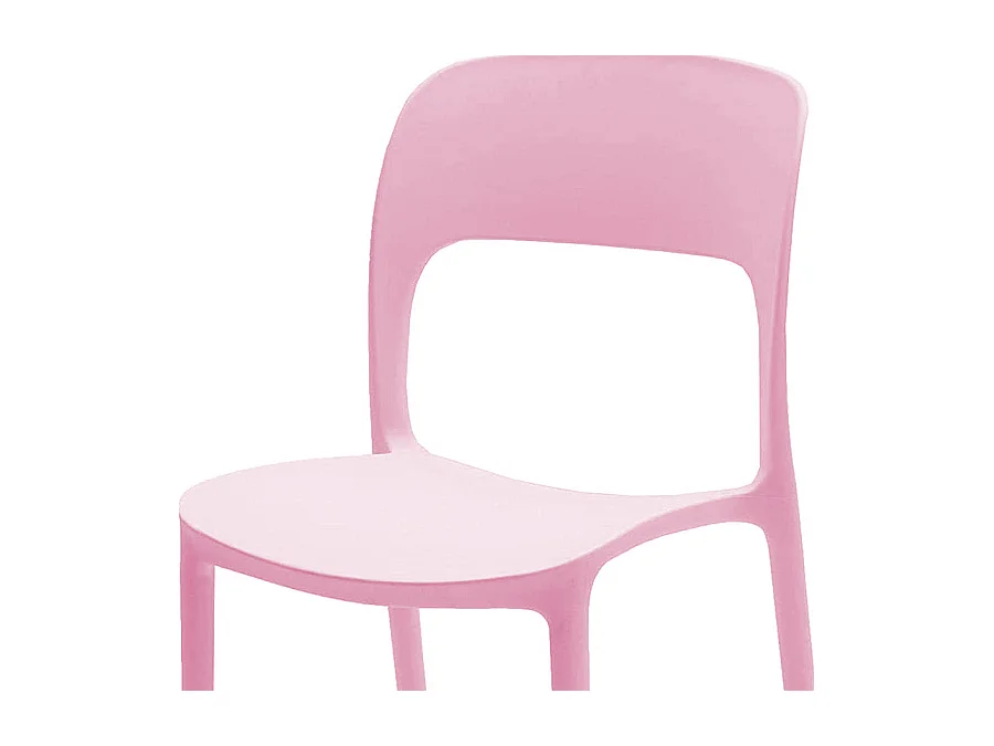 Set di 4 sedie in polipropilene rosa - FUERTEVENTURA