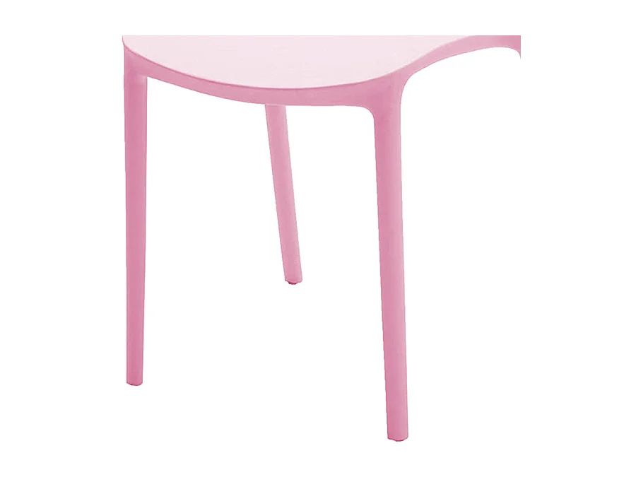 Set di 4 sedie in polipropilene rosa - FUERTEVENTURA