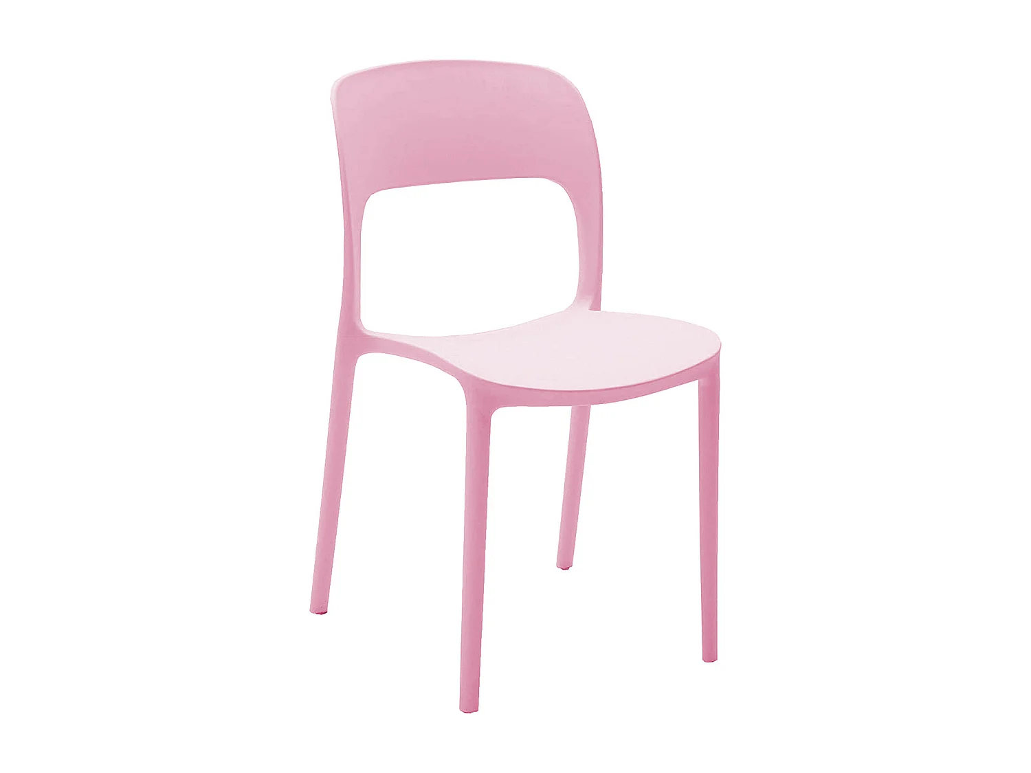 Lot de 4 chaises en polypropylène rose - FUERTEVENTURA