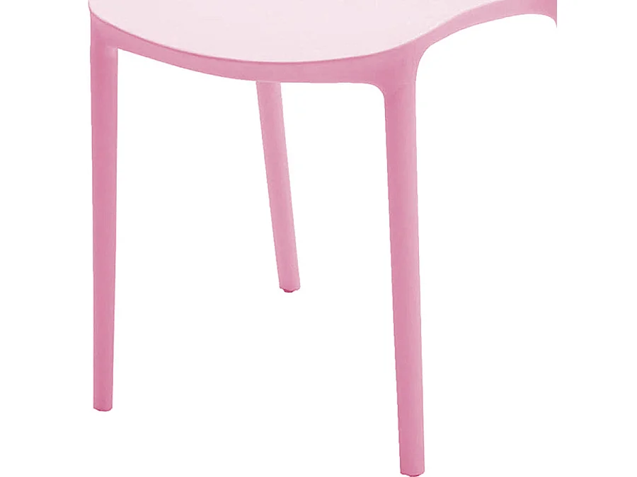 Lot de 4 chaises en polypropylène rose - FUERTEVENTURA