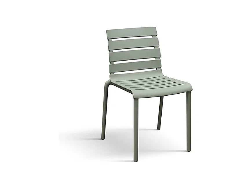 Lot de 6 chaises en polypropylène vertes, empilables - GANDIA