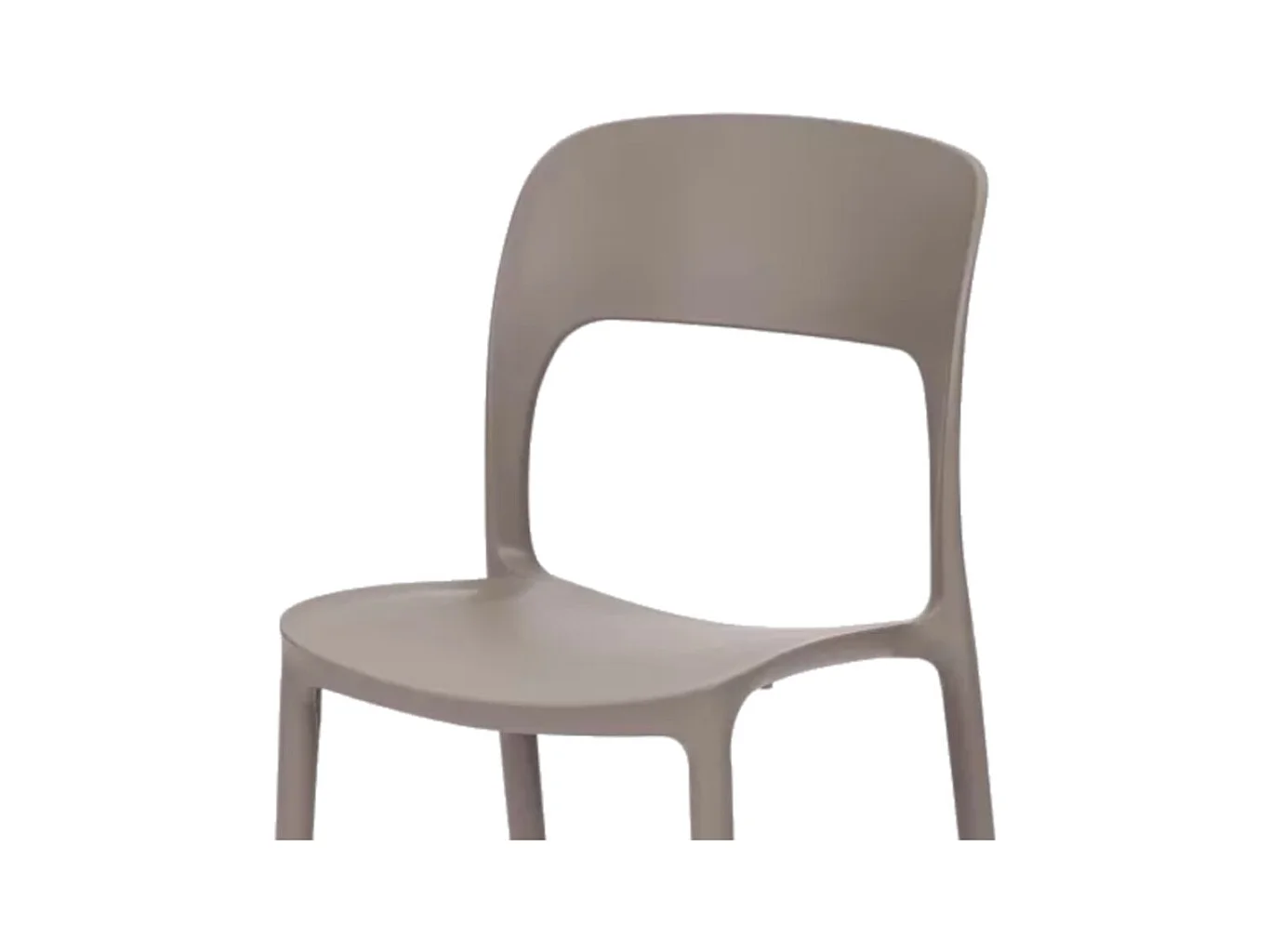 Satz von 4 Stühlen aus taubengrauem Polypropylen - FUERTEVENTURA