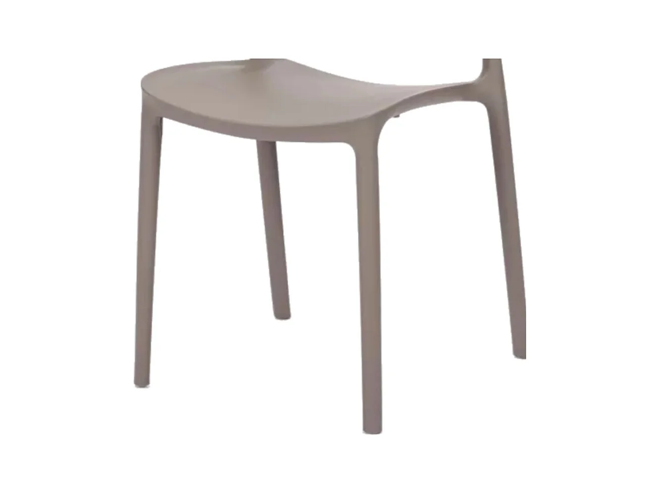 Satz von 4 Stühlen aus taubengrauem Polypropylen - FUERTEVENTURA