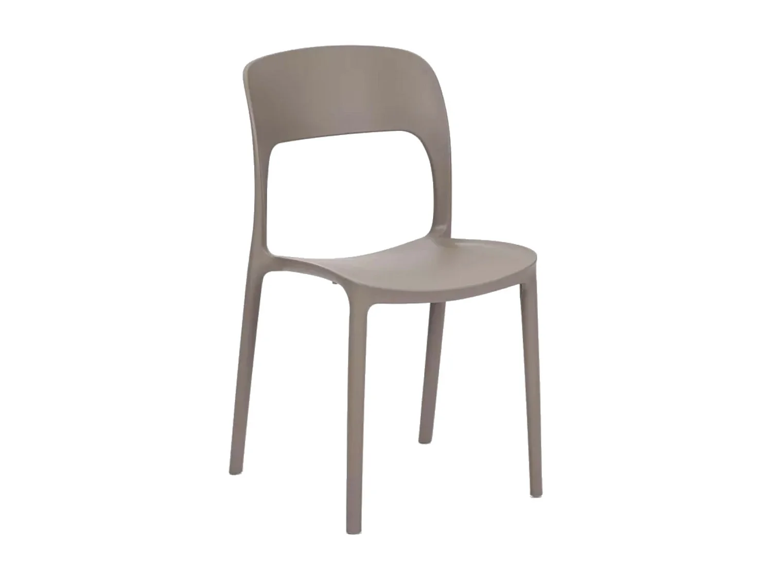Lot de 4 chaises en polypropylène gris tourterelle - FUERTEVENTURA