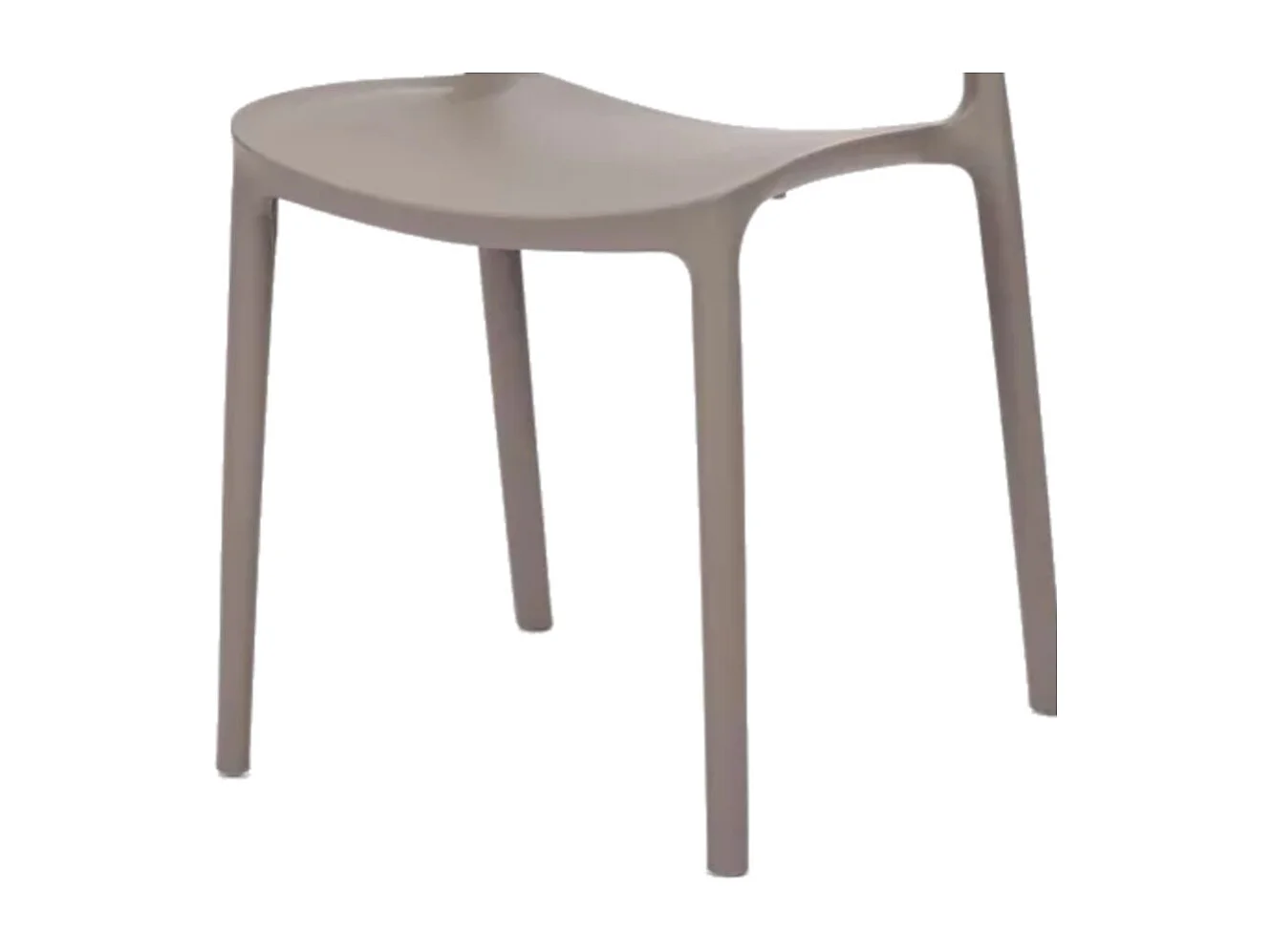 Lot de 4 chaises en polypropylène gris tourterelle - FUERTEVENTURA