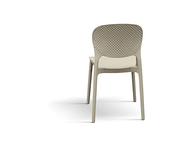 Zestaw 4 krzeseł z polipropylenu w kolorze gołębiej szarości - ALICANTE