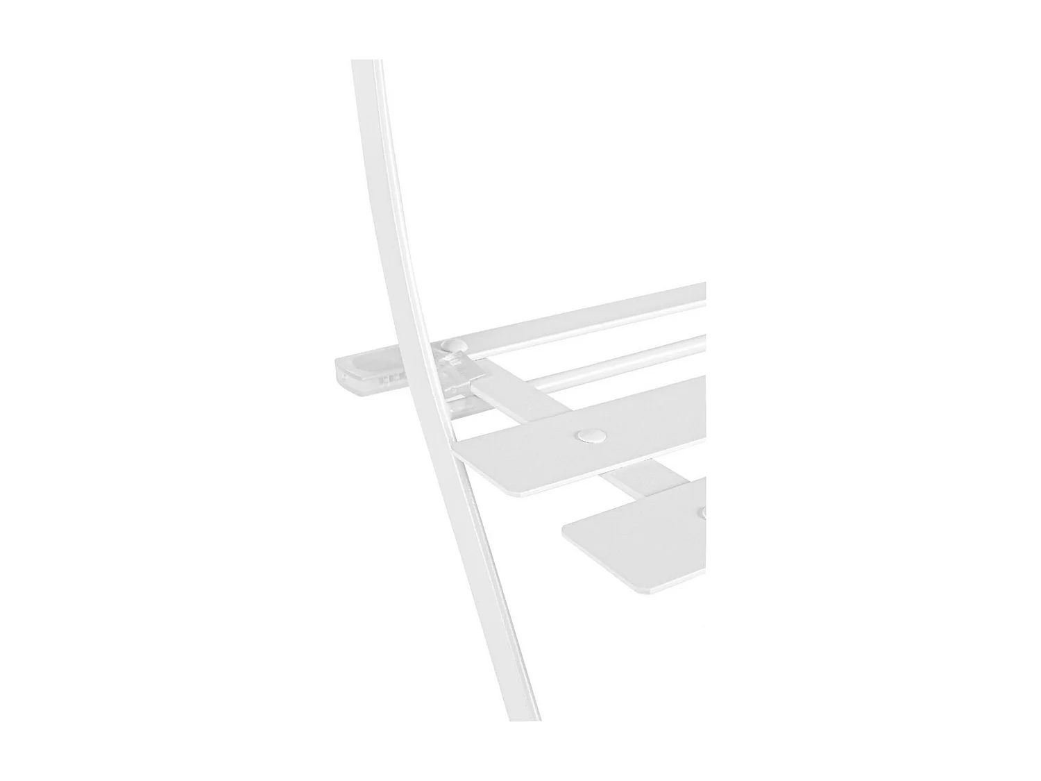 Ensemble bistrot avec table et 2 chaises en acier blanc - WISSANT