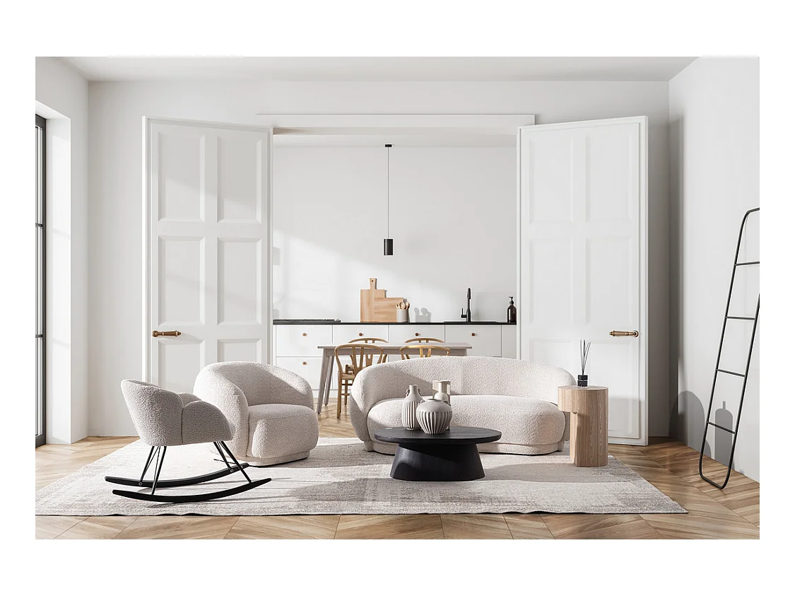 Sofa aus natürlichem Bouclé-Stoff - TECLA