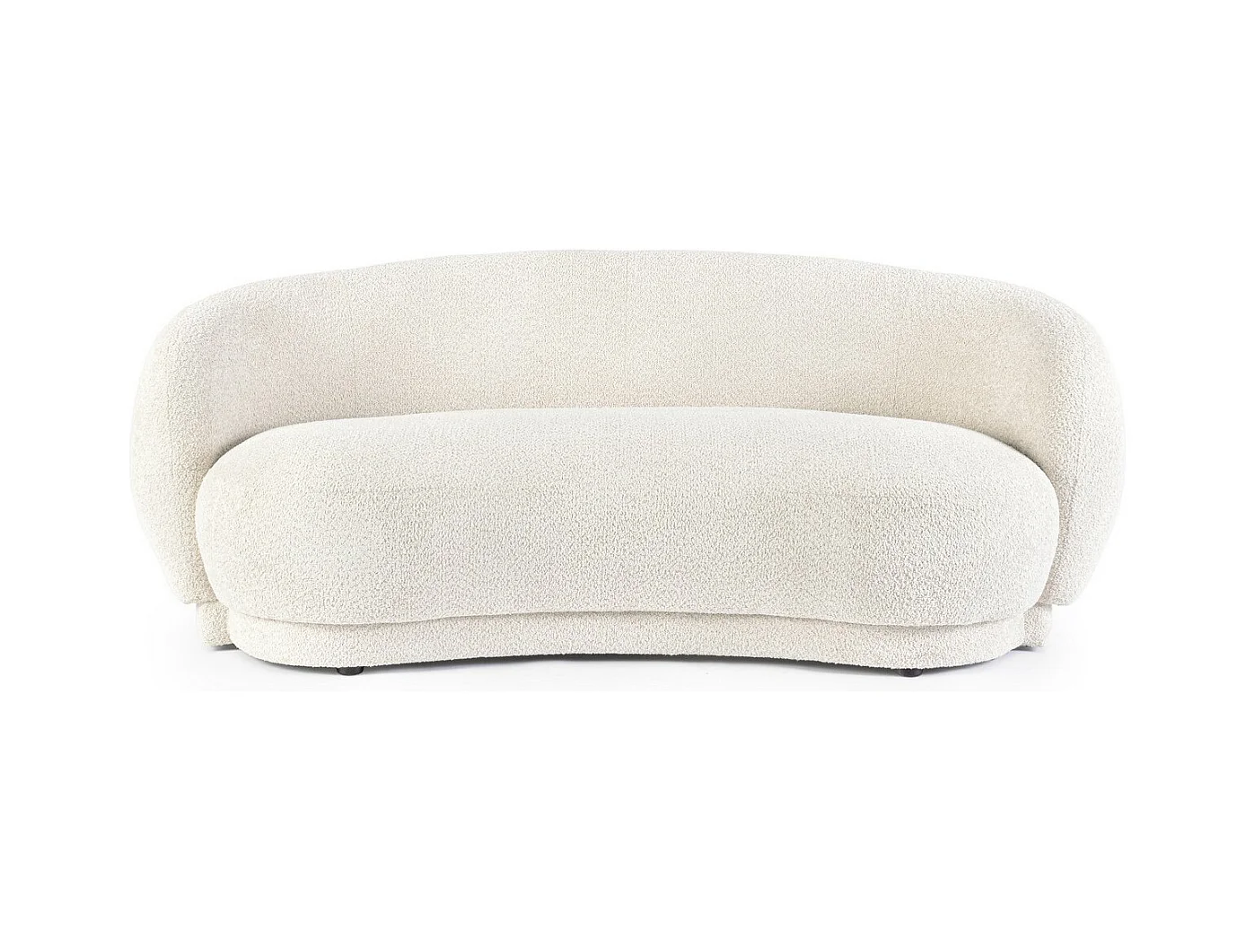 Sofa z naturalnego materiału z efektem bouclé - TECLA