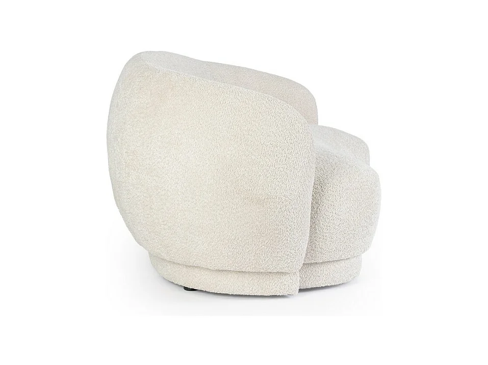 Sofa z naturalnego materiału z efektem bouclé - TECLA