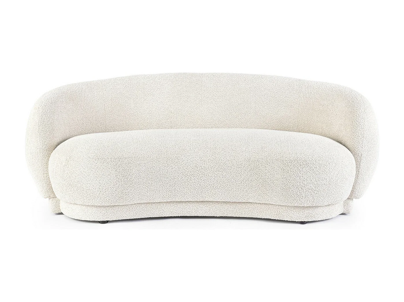 Sofá em tecido com efeito bouclé natural - TECLA