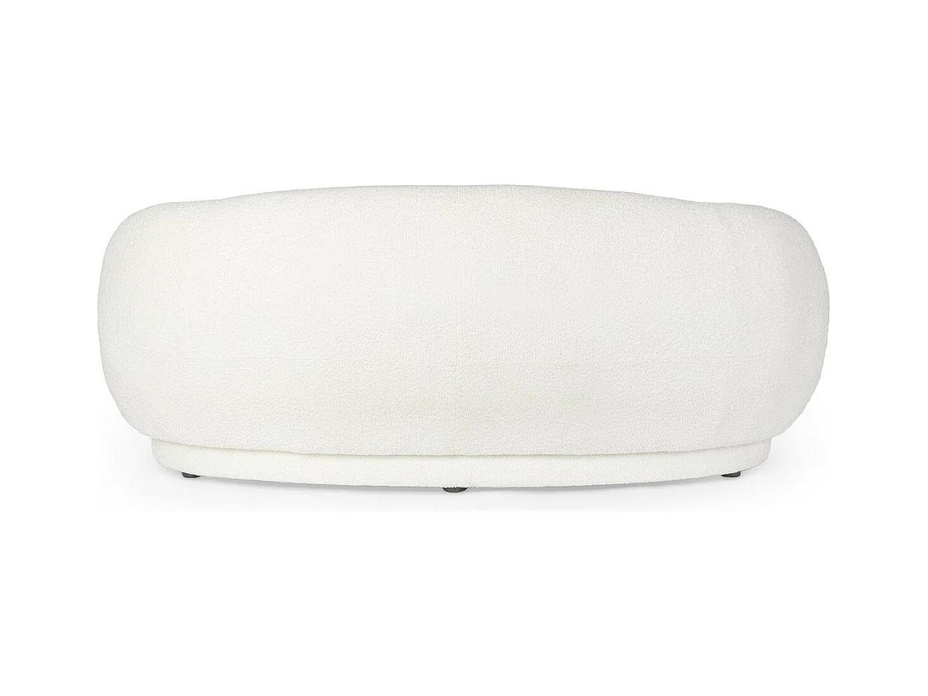 Canapé en tissu effet bouclé blanc - TECLA