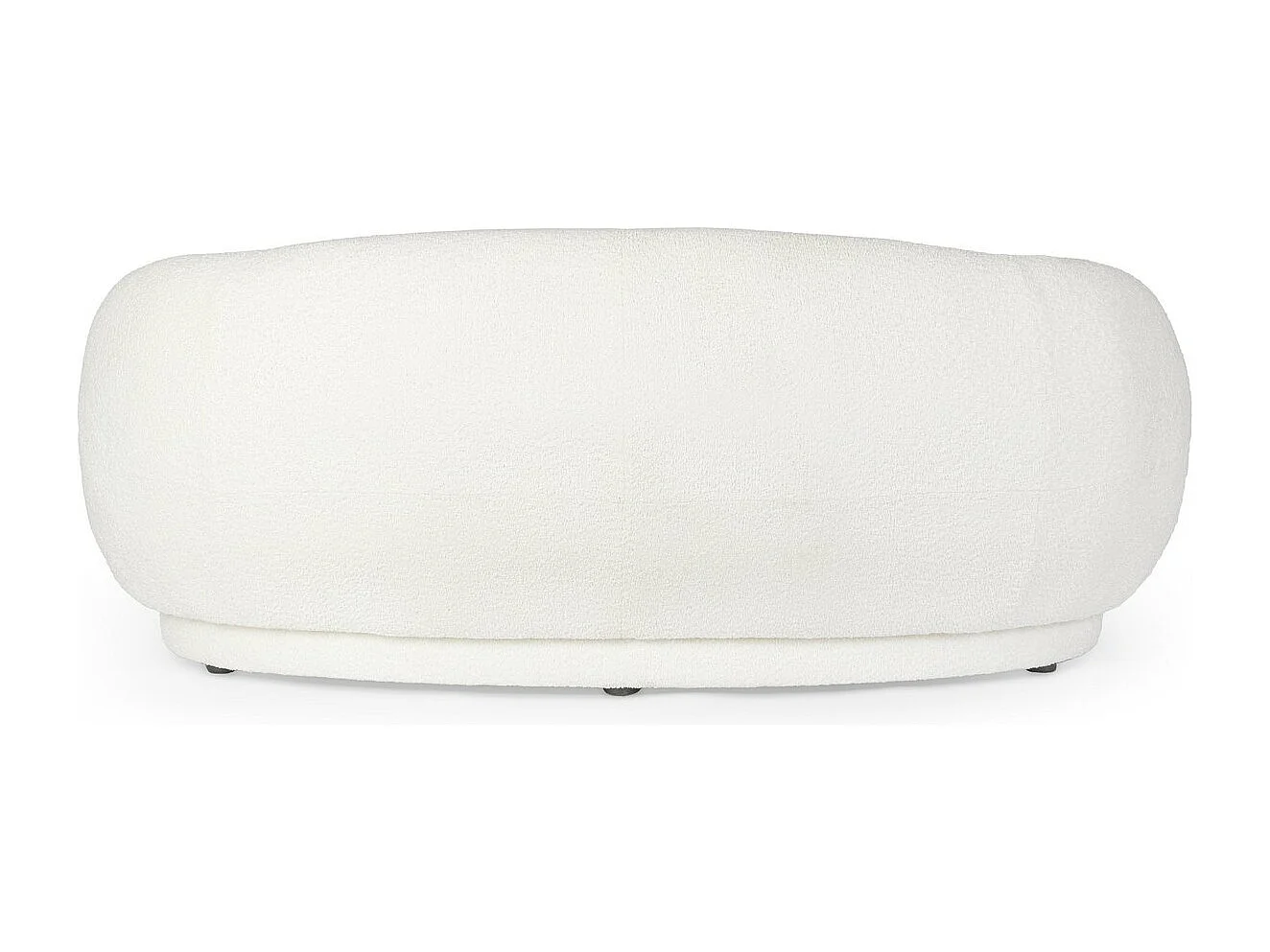 Canapé en tissu effet bouclé blanc - TECLA