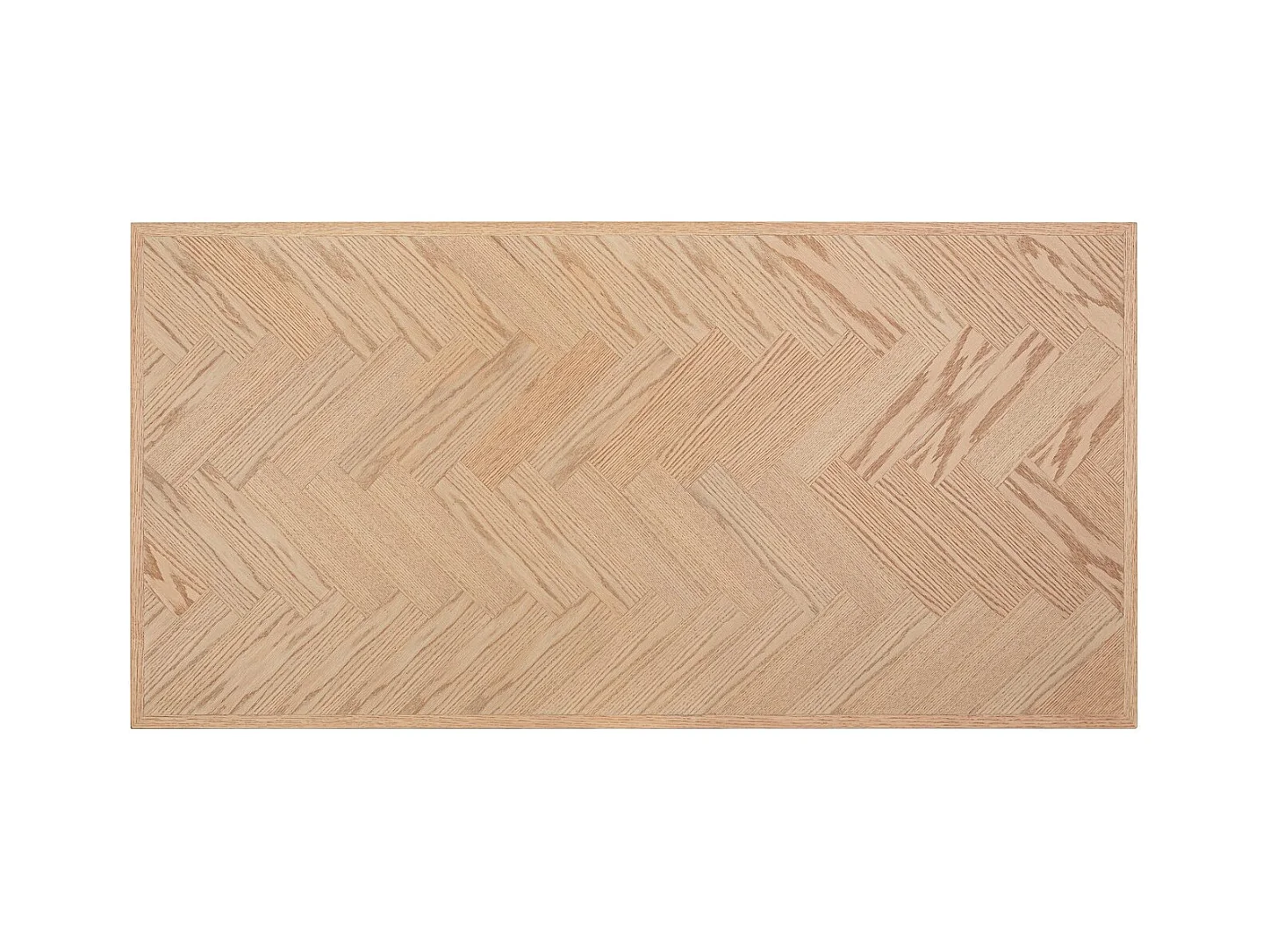 Tisch aus Naturholz und schwarzen Stahlbeinen 180 x 90 cm - DUKAT